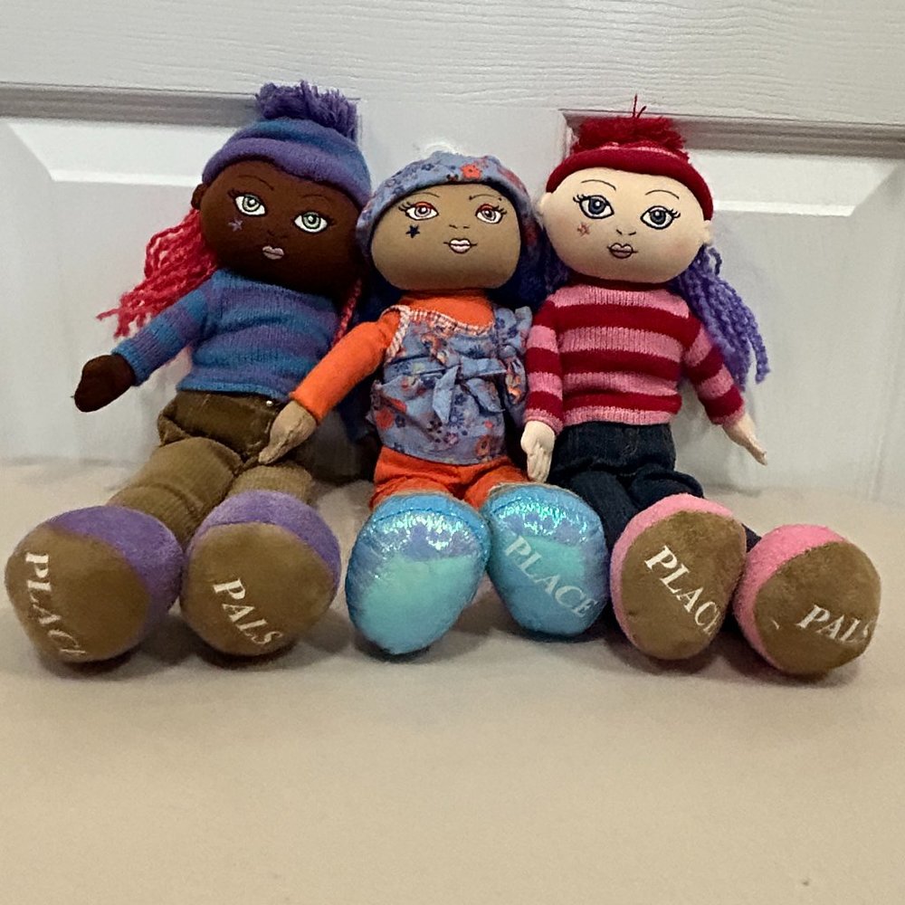 Bundle: Retired: (3) Children's Place Pals Cloth Dolls